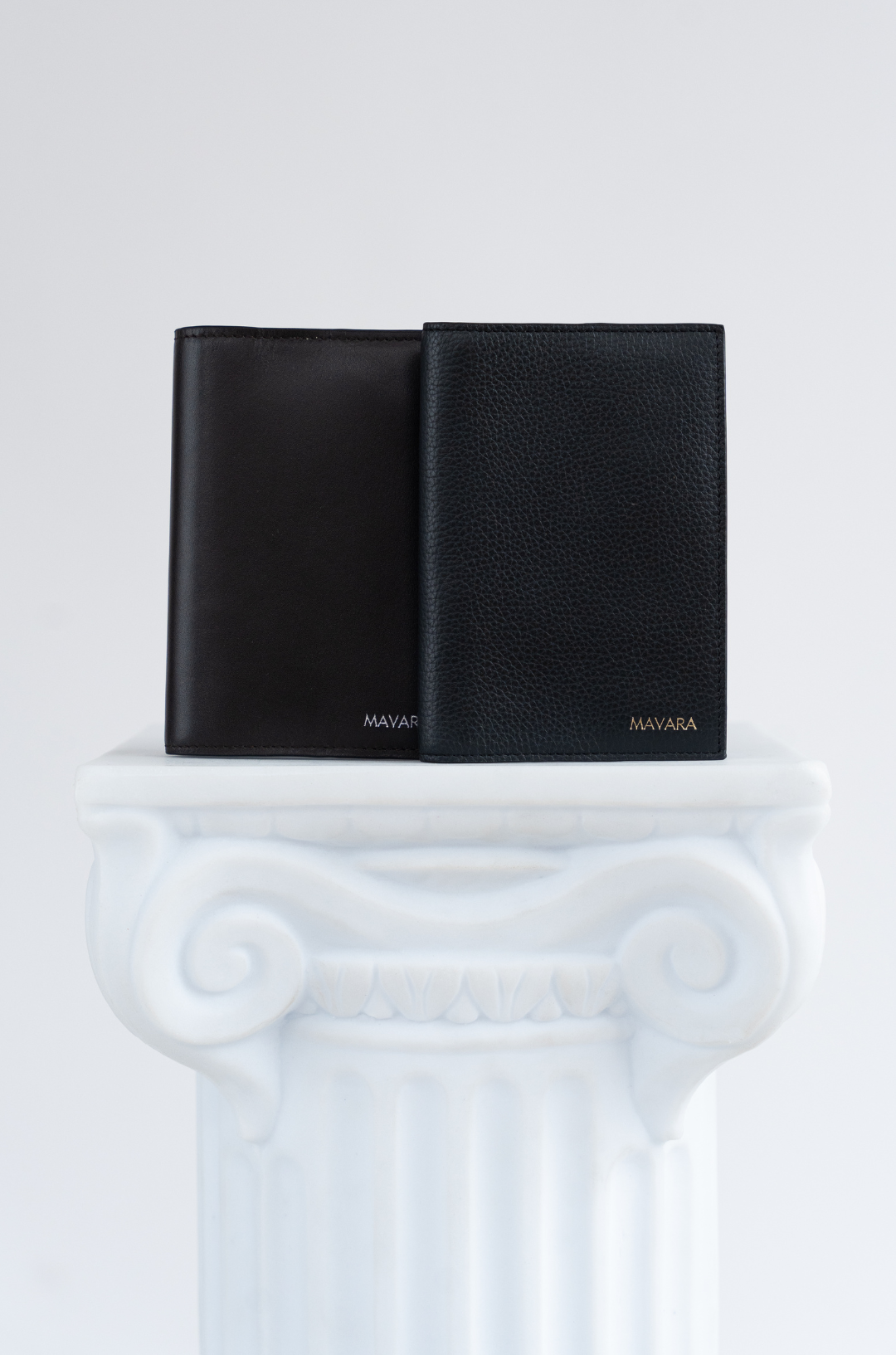 Brown Smooth Leather Passport Cover for Men