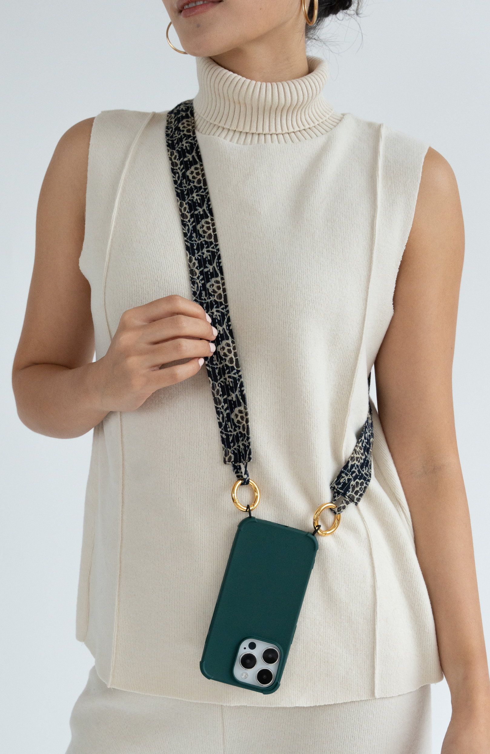 Single Blue Woven Fabric Strap