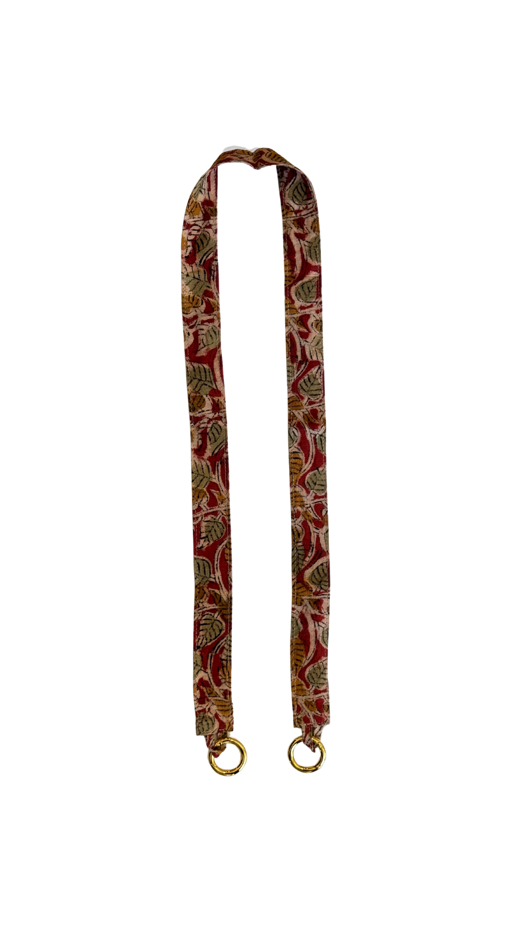 Single Red Floral Fabric Strap