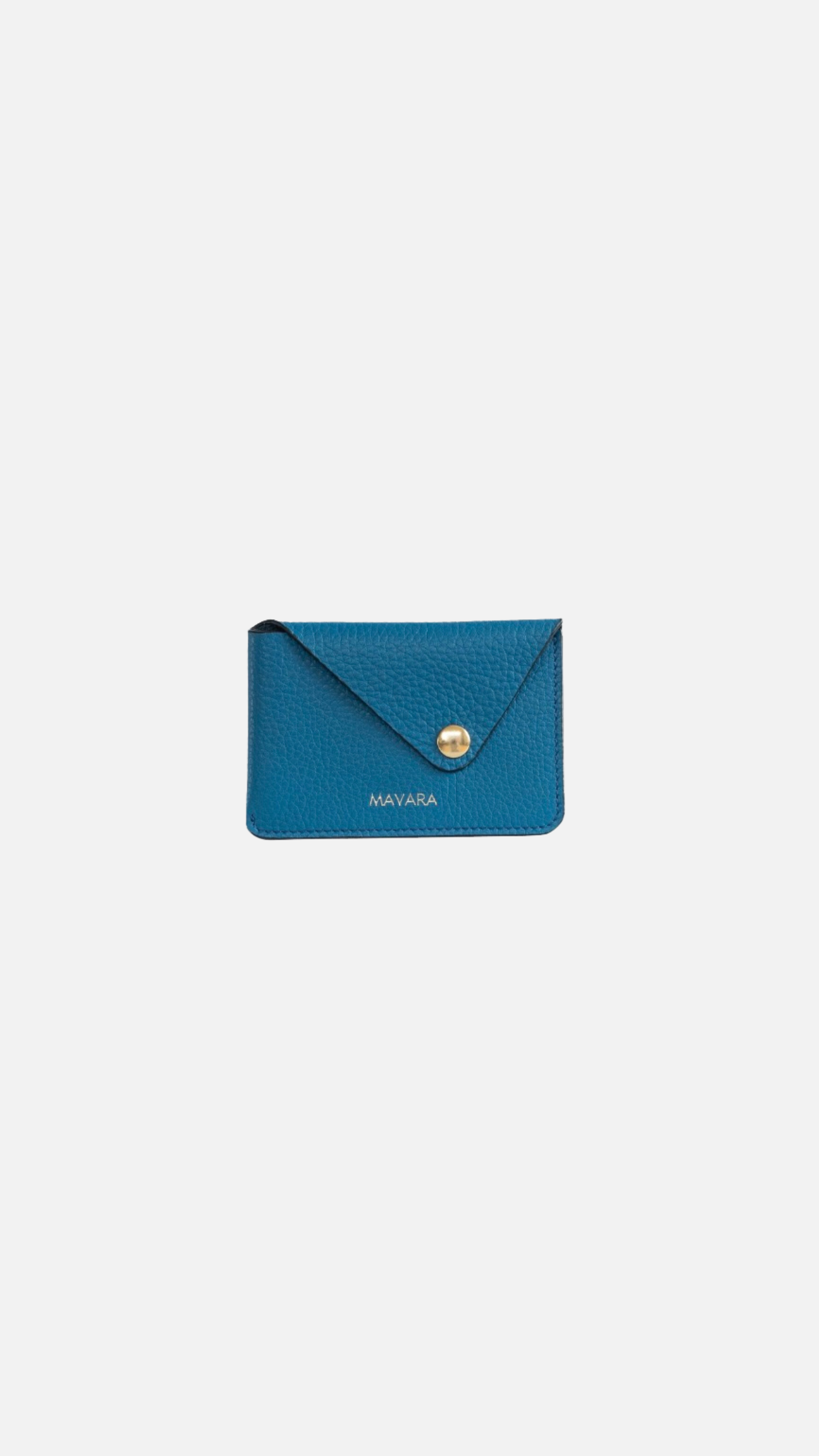 Blue Leather Card Holder