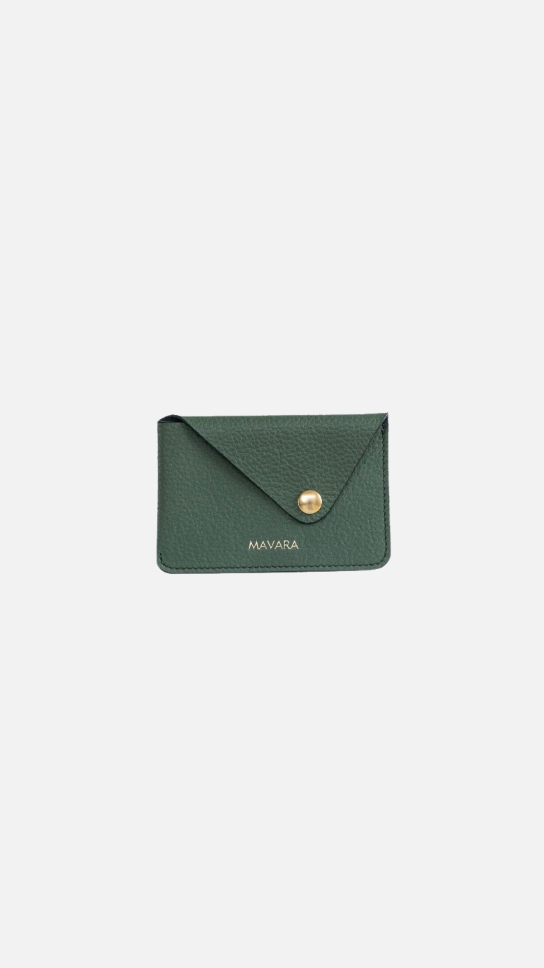 Green Leather Card Holder