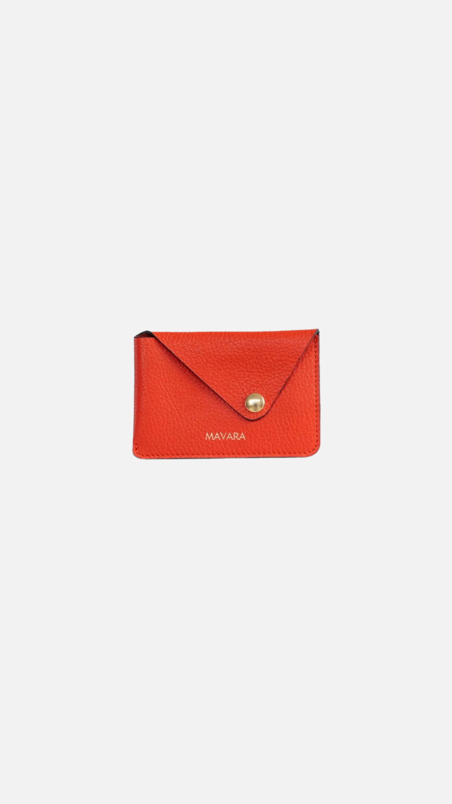 Red Leather Card Holder