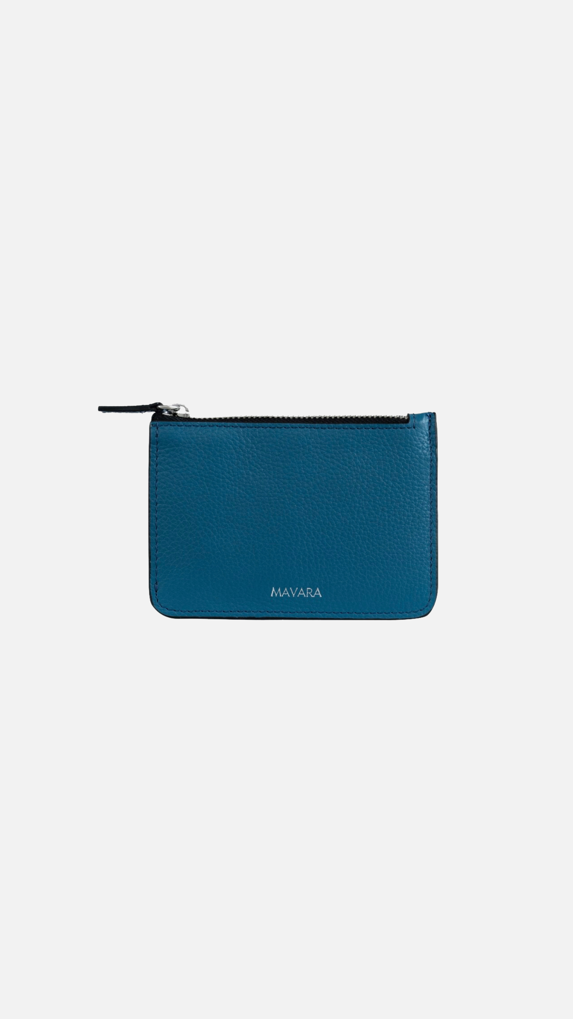 Blue Zipper Wallet