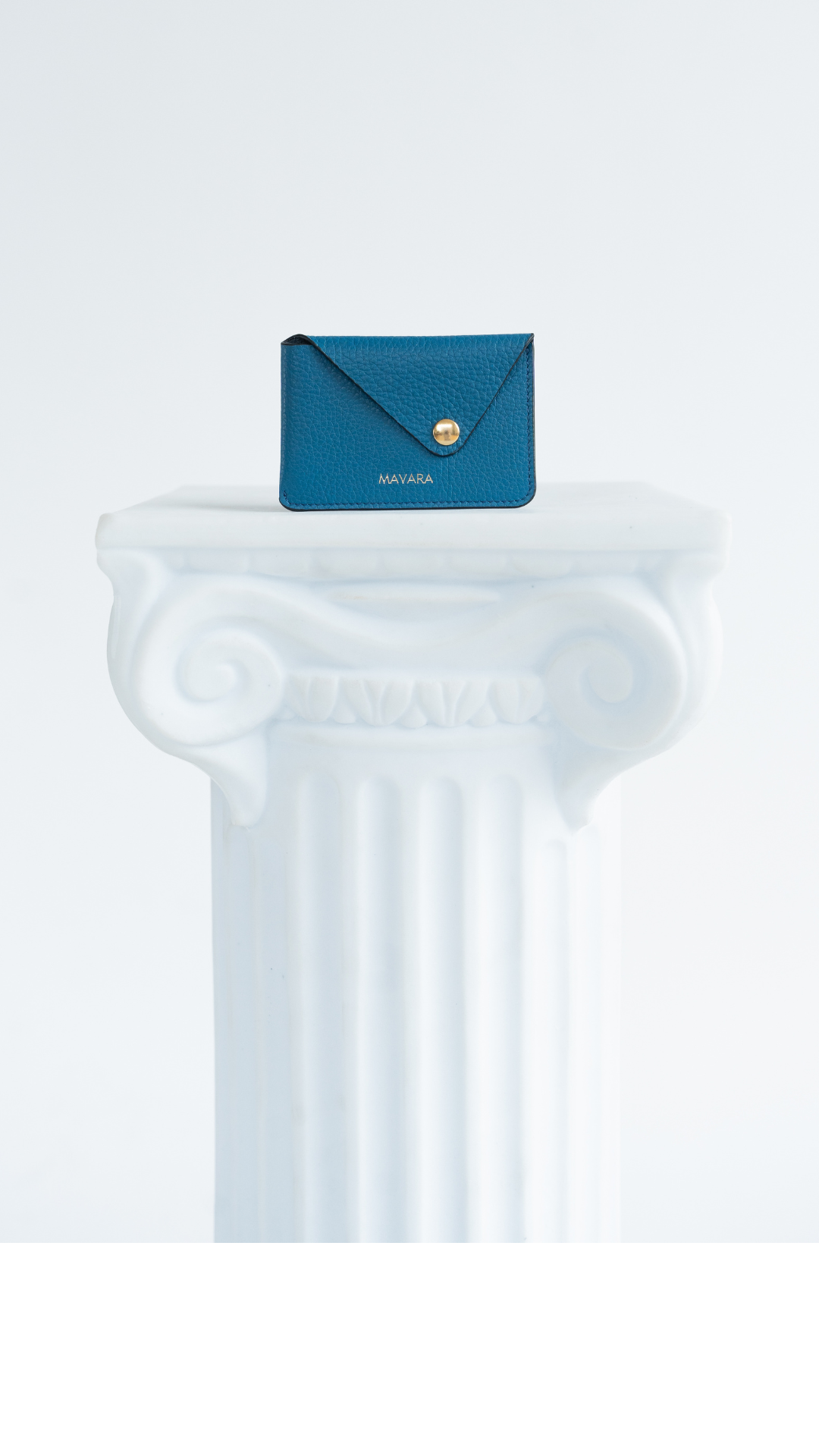 Blue Leather Card Holder 