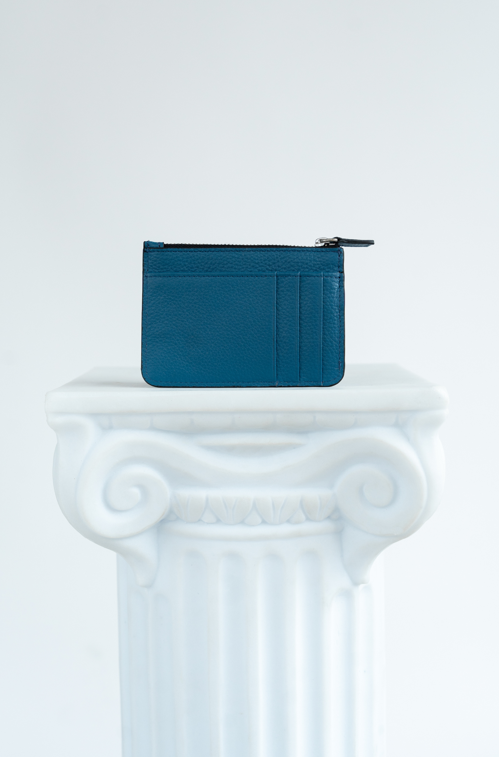 Blue Zipper Wallet