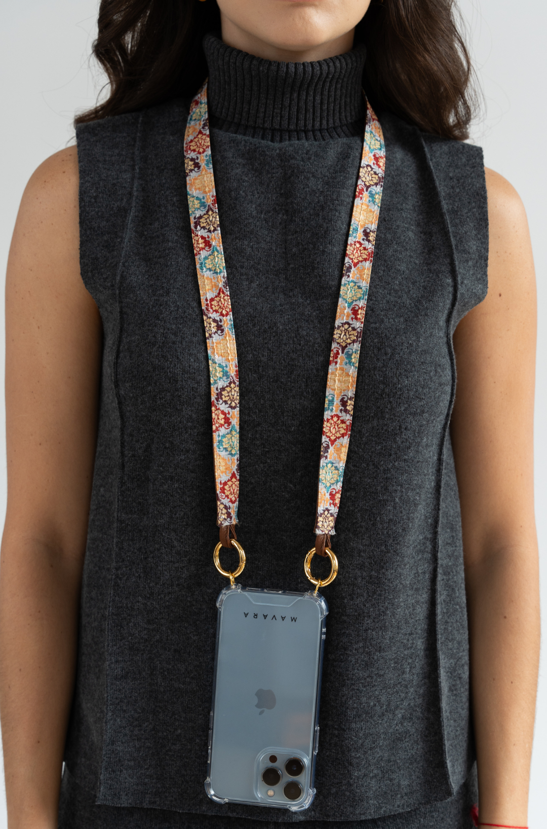 Single White Pattern Reversible Strap