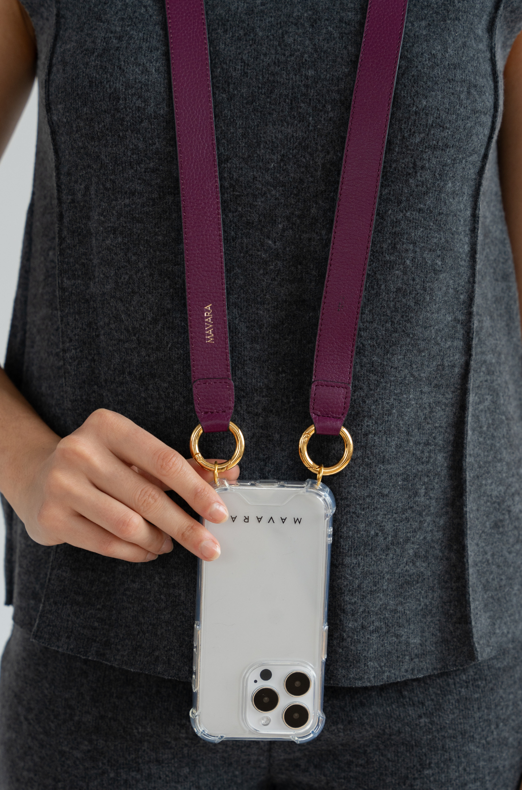 Single Purple Leather Strap