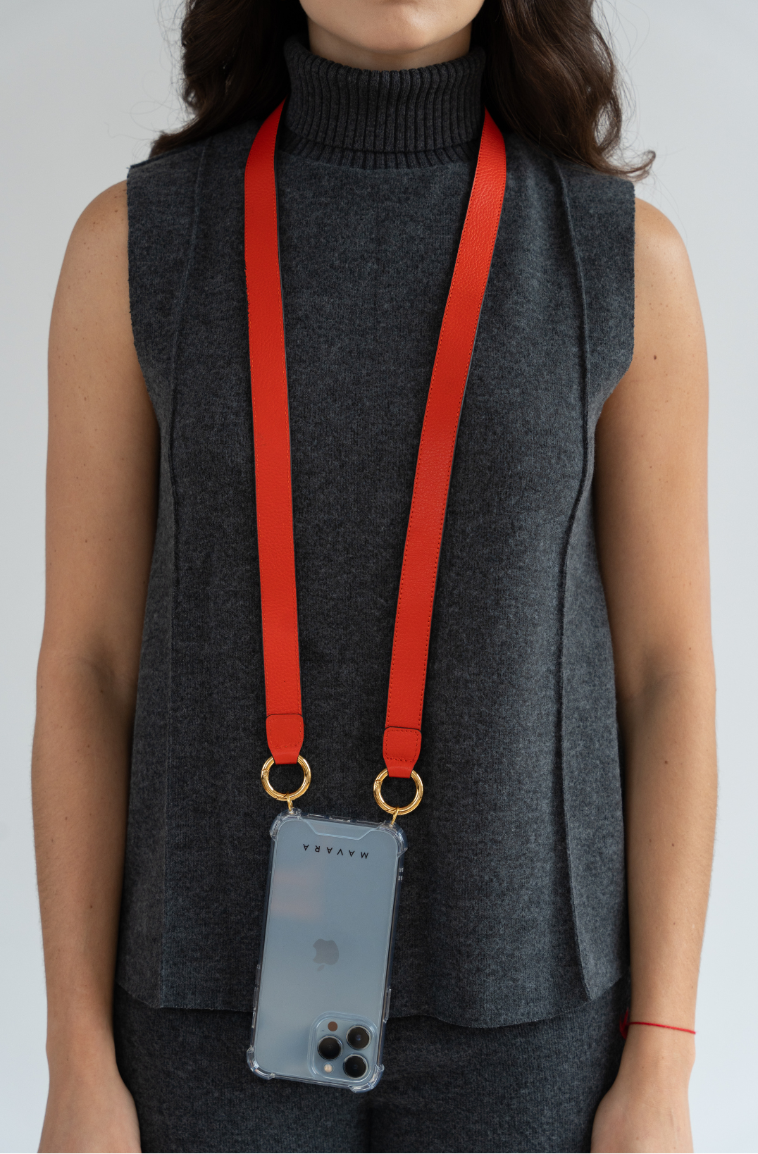 Single Red Leather Strap