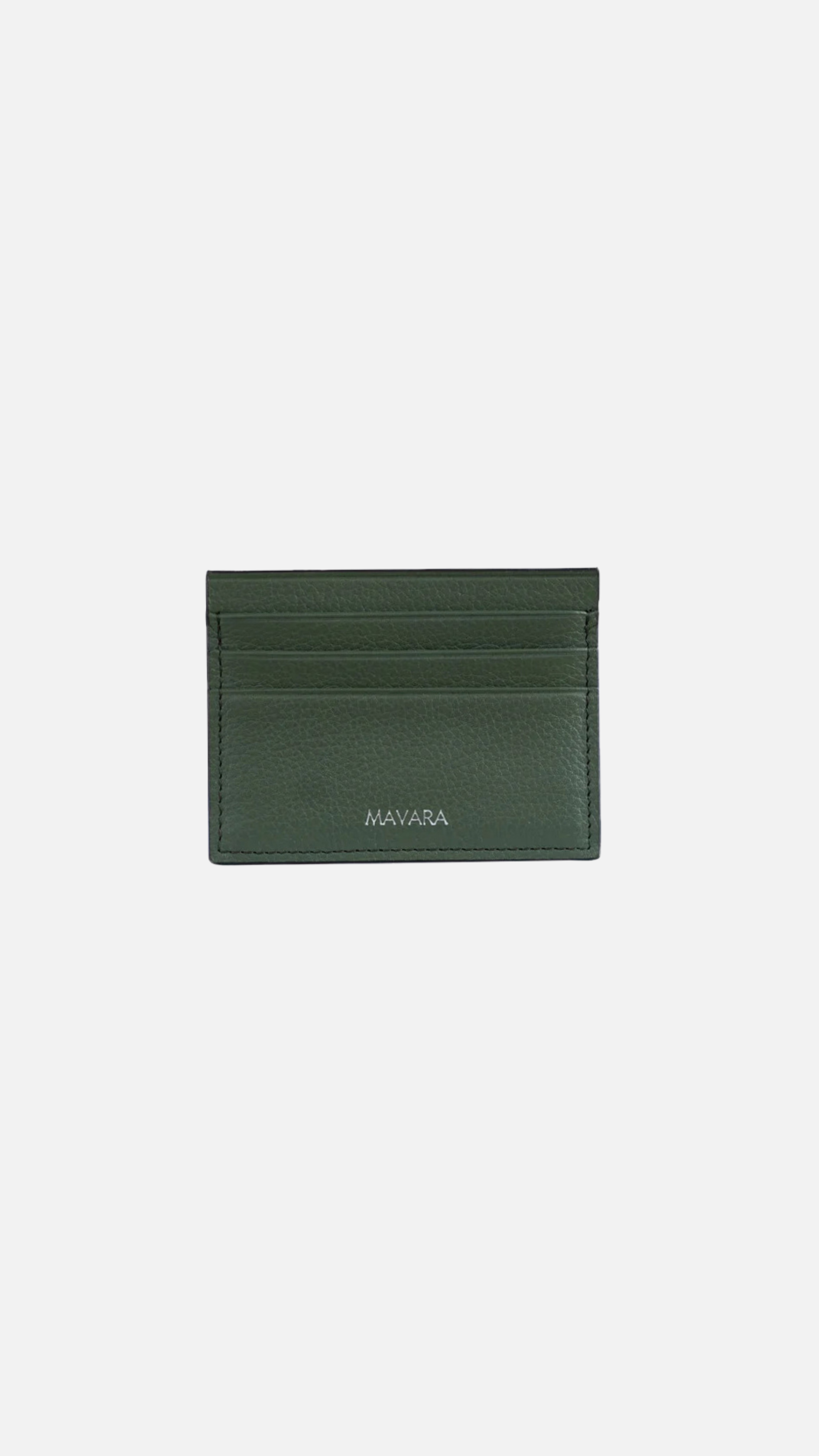 Olive Leather Cardholder for Men