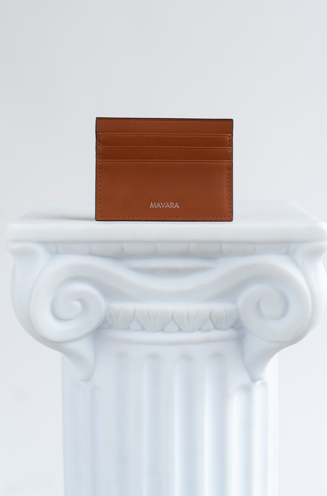 Camel Leather Cardholder for Men