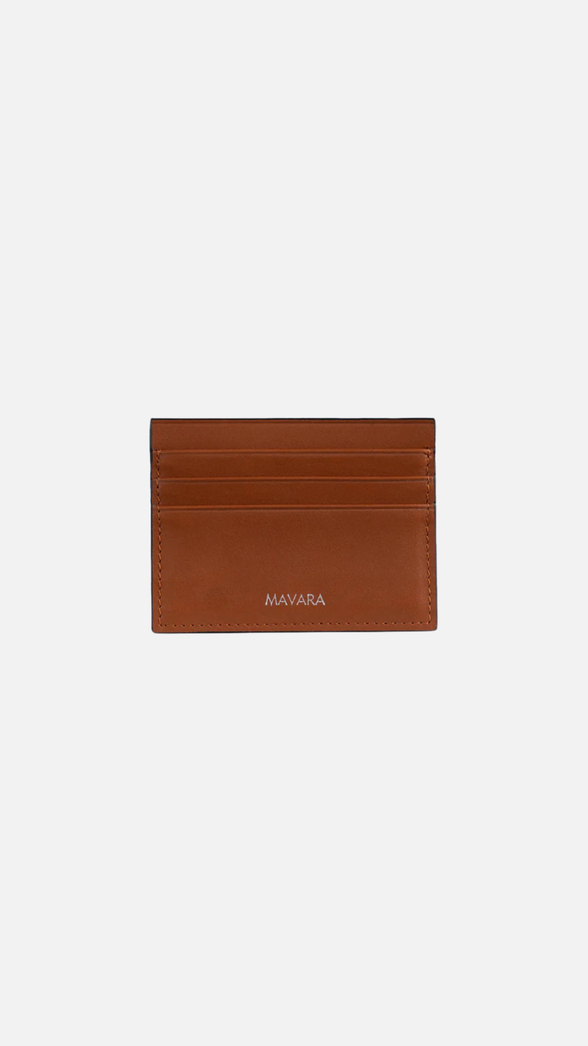 Camel Leather Cardholder for Men