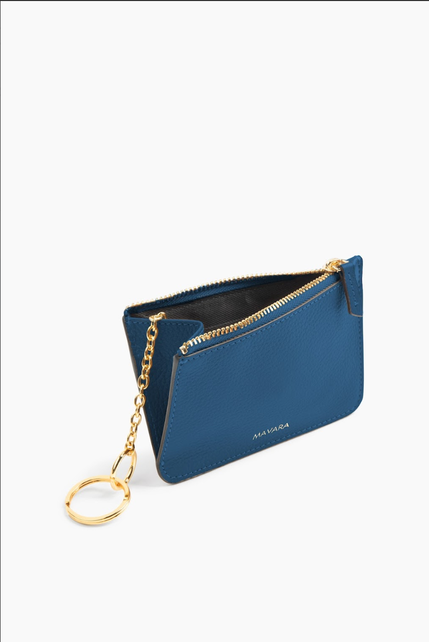Blue Zipper Wallet