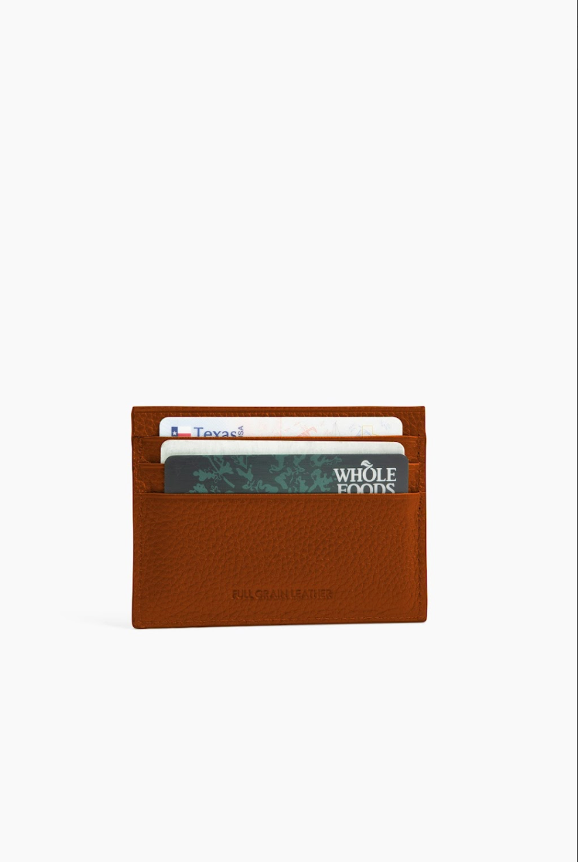 Camel Leather Cardholder for Men