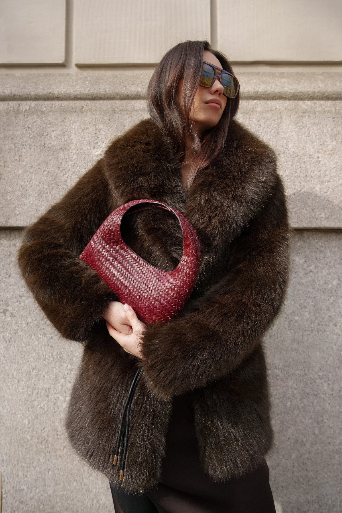 The Aura Bag Red editorial image 2