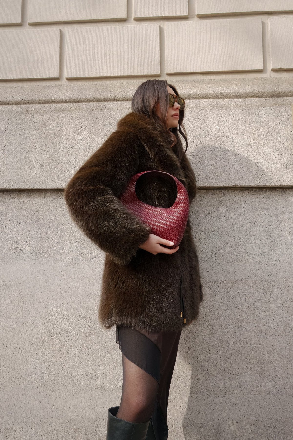 The Aura Bag Red editorial image 3