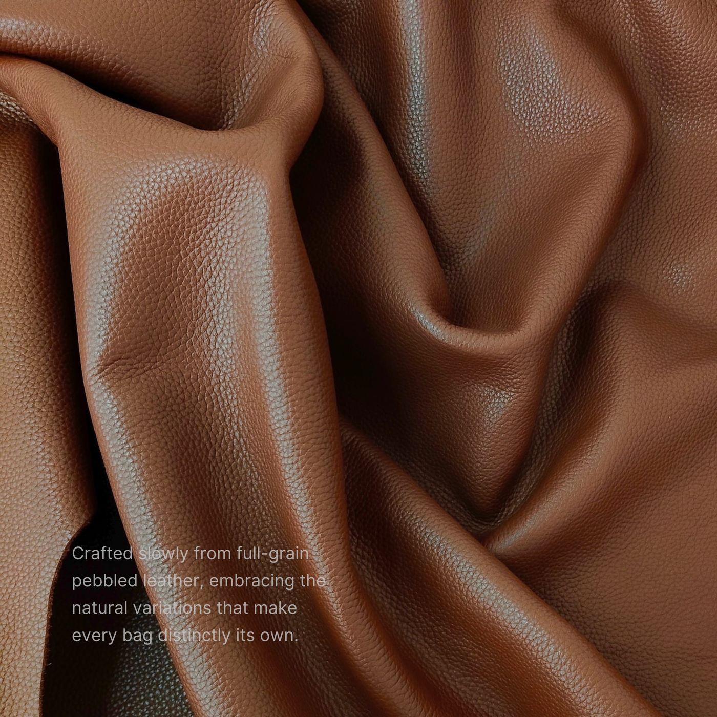 Luna Bag Camel leather detail