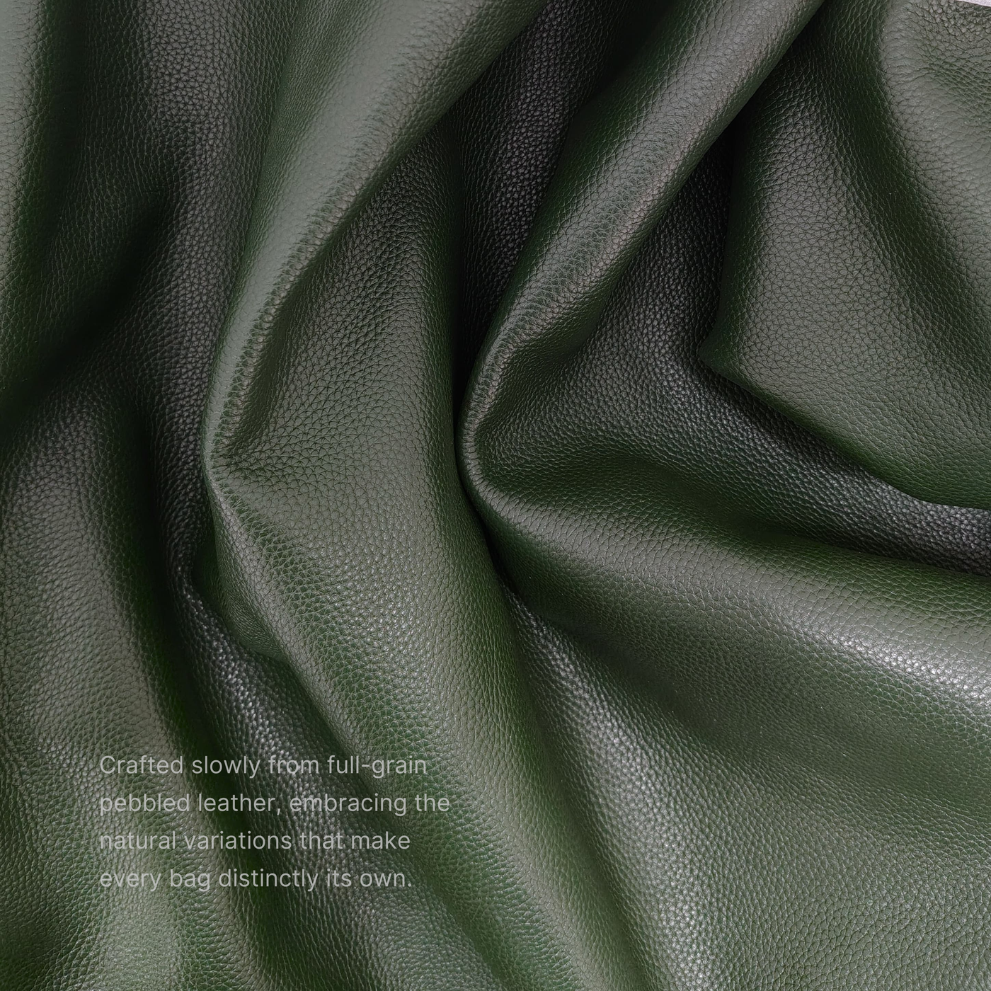 Luna Bag Green leather detail