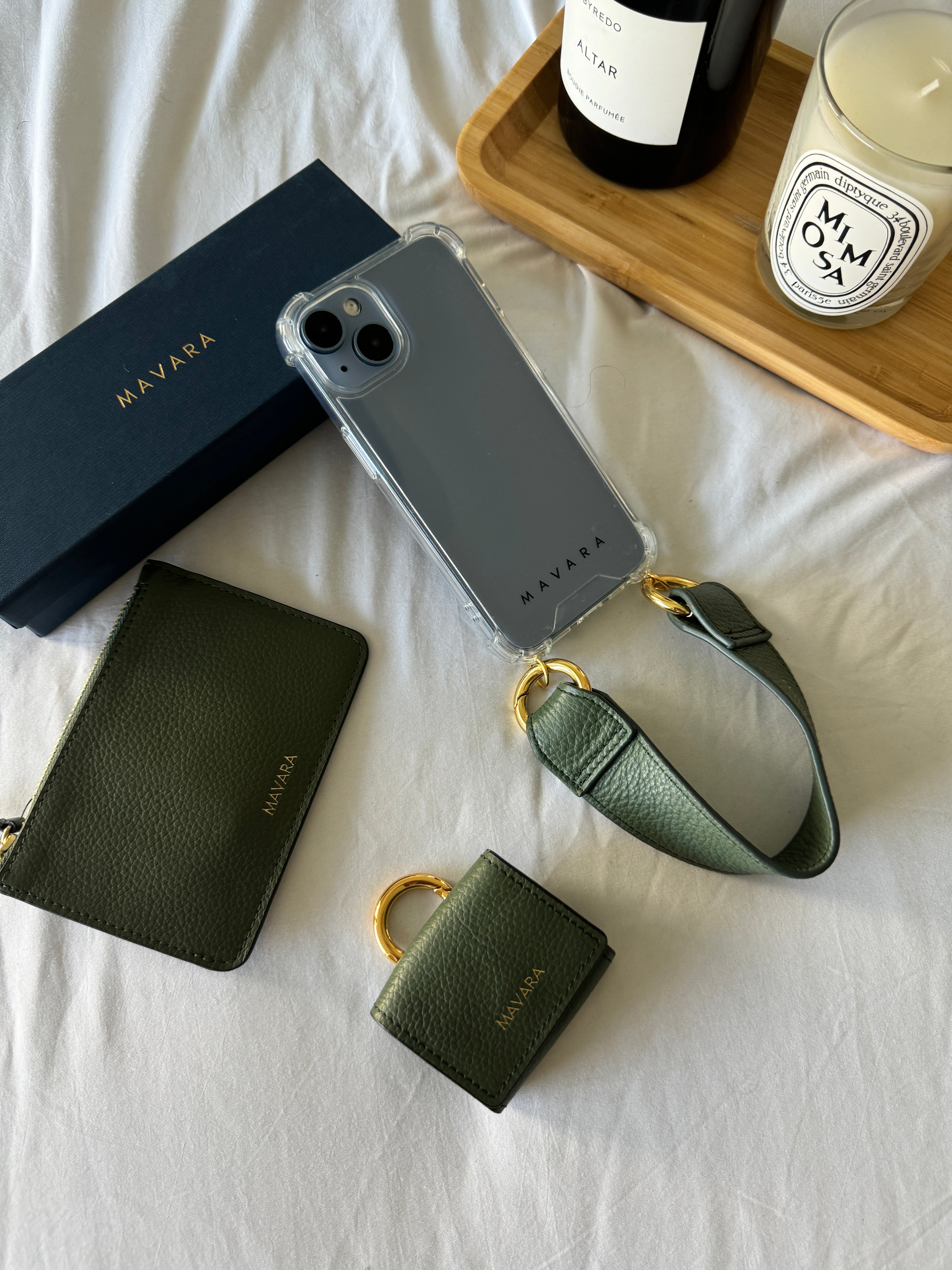 Green Bracelet with clear case