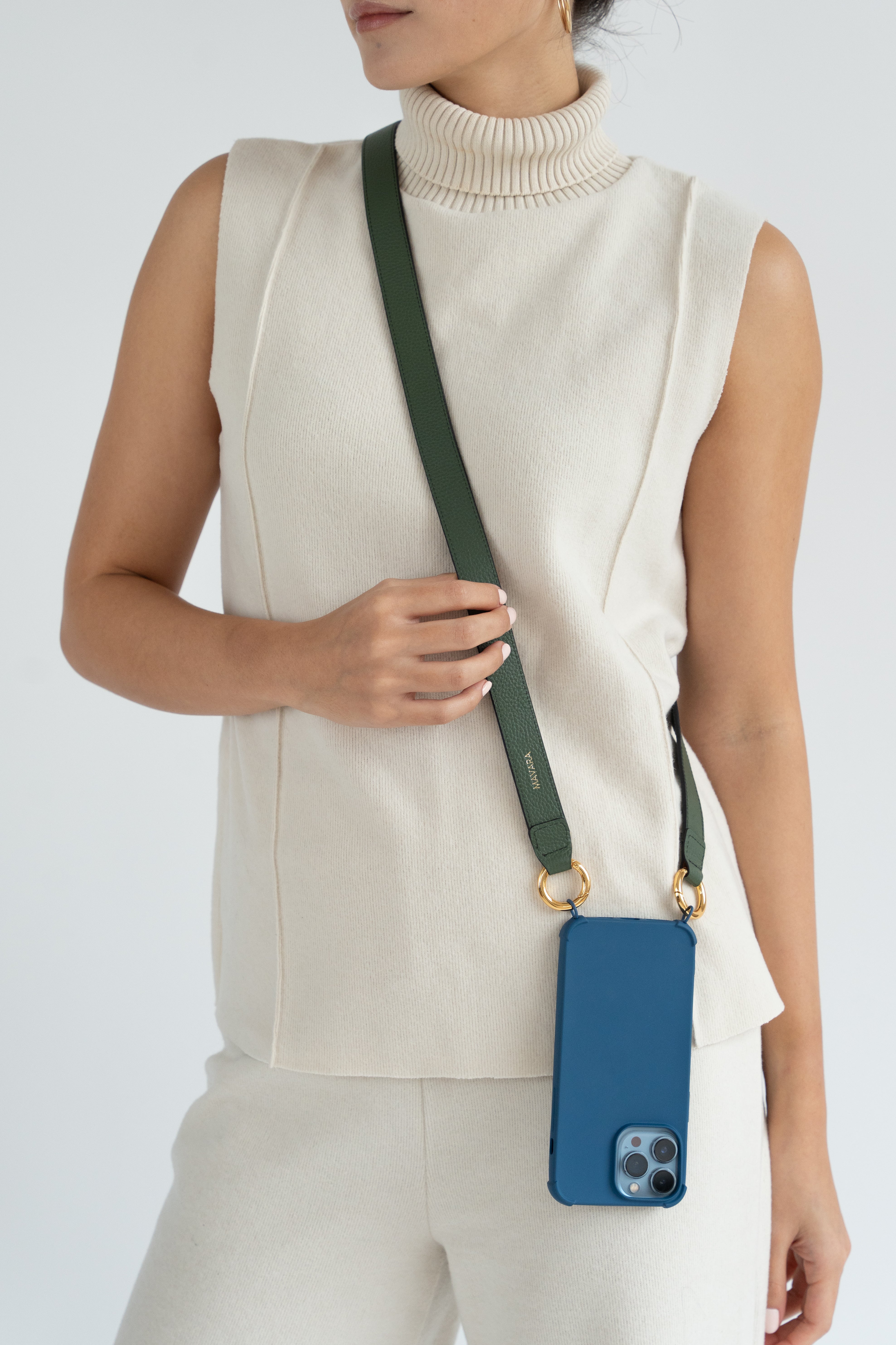 Single Green Leather Strap