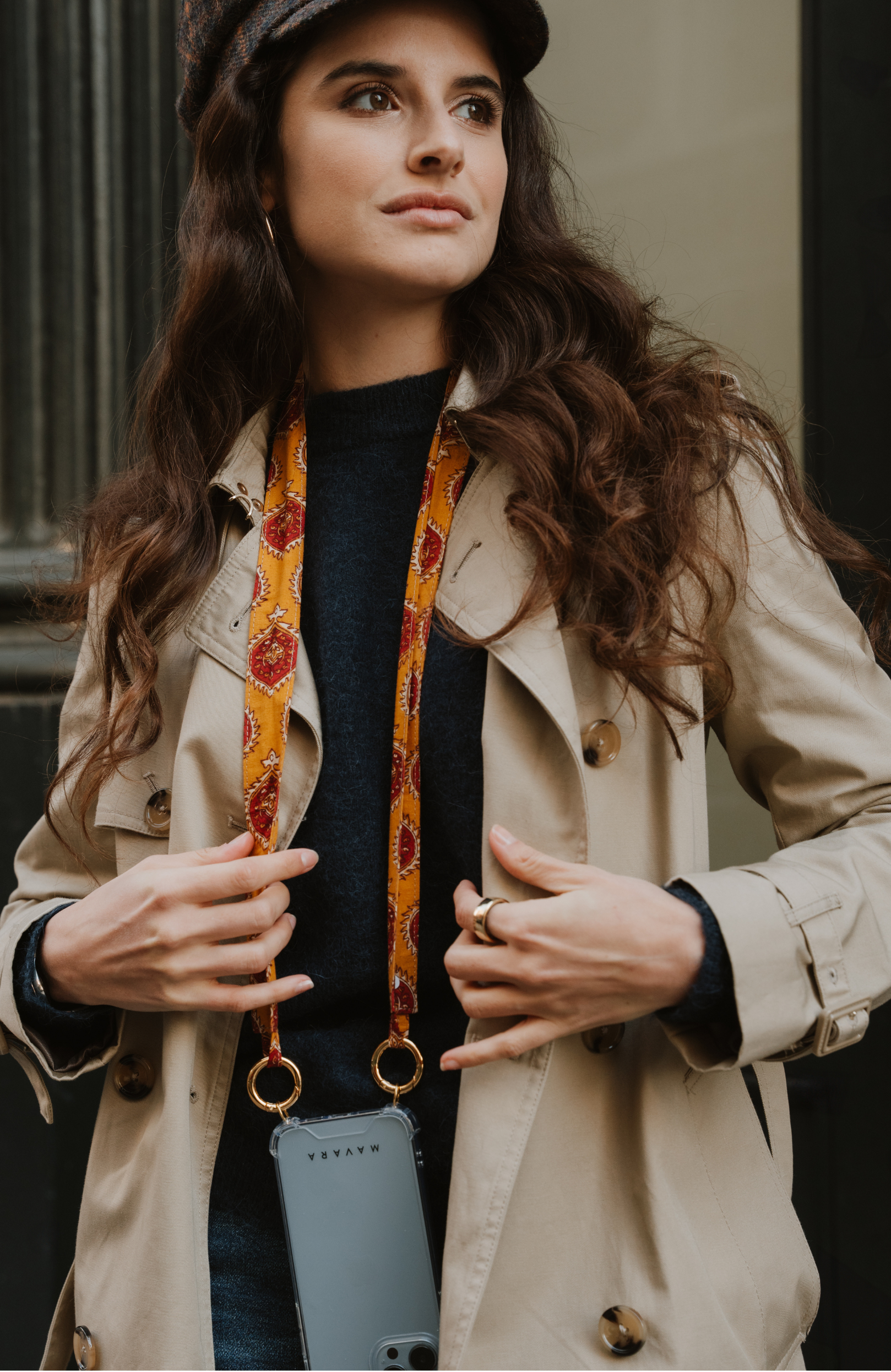 Single Mustard Shapes Fabric Strap