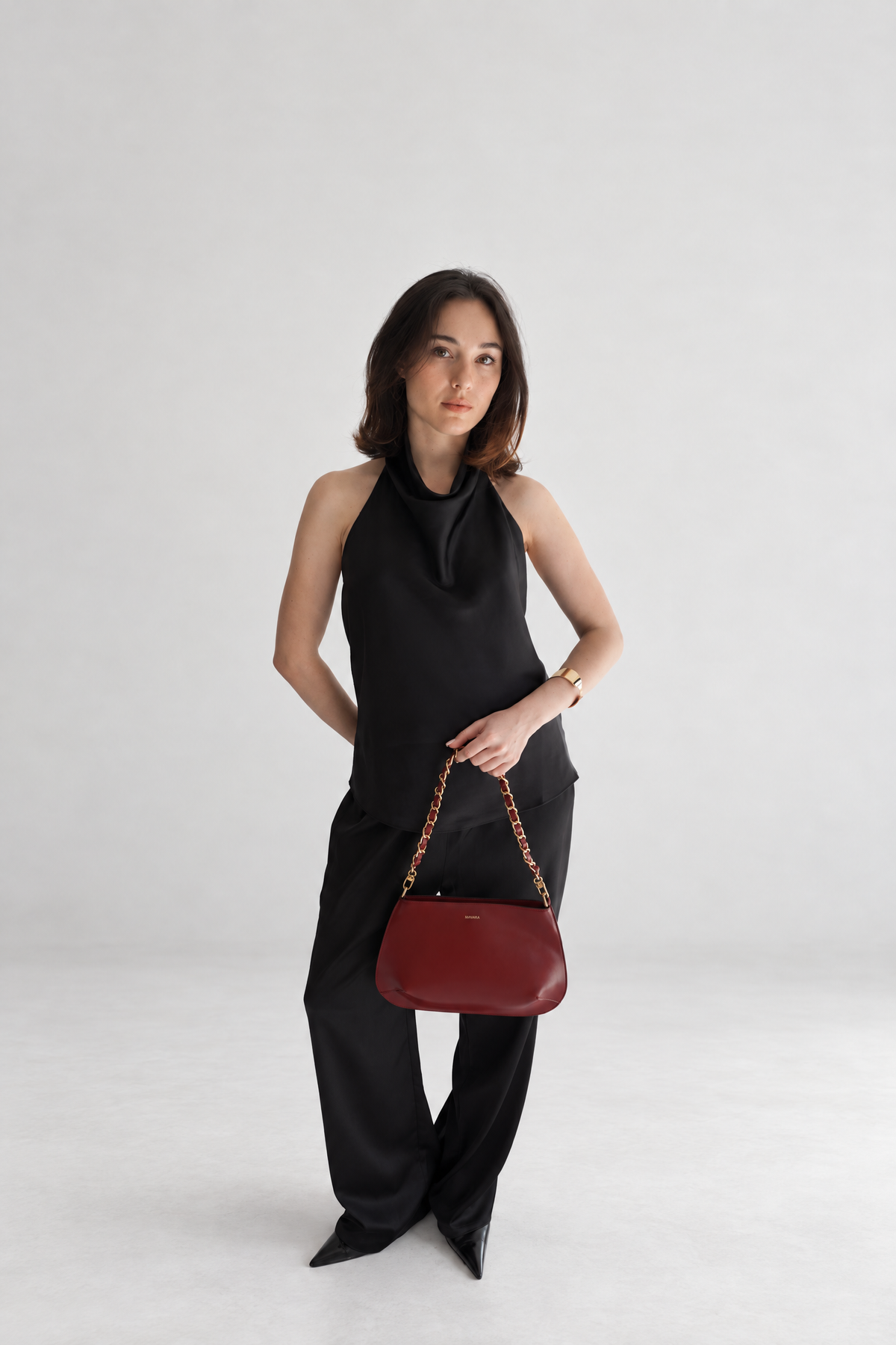 The Crimson Gold Strap